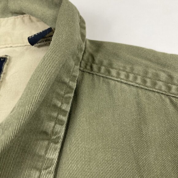 Wrangler Chambray Button Up Shirt Men’s XL Denim Long Sleeve Green Cotton - Picture 8 of 8